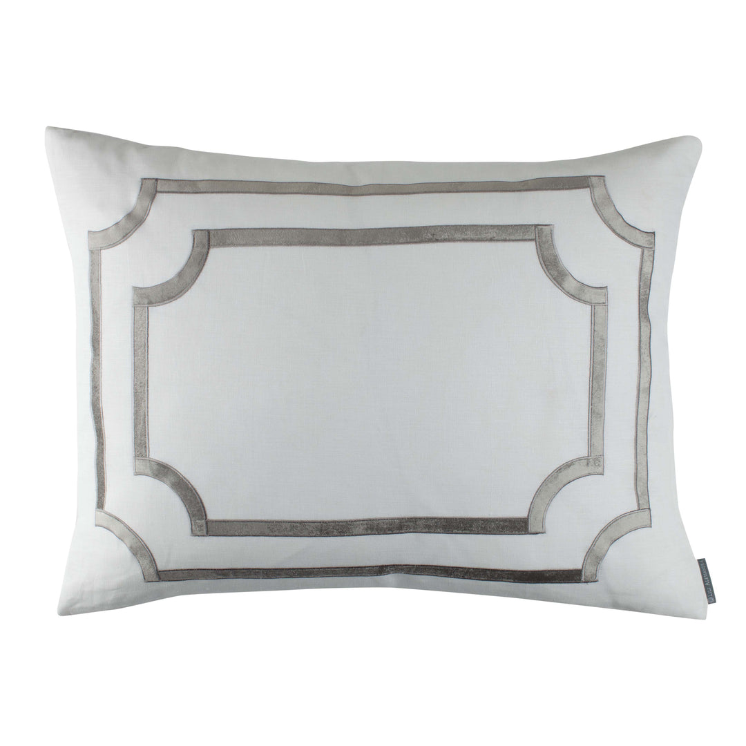 Soho White Linen Silver Velvet Pillow Throw Pillows By Lili Alessandra