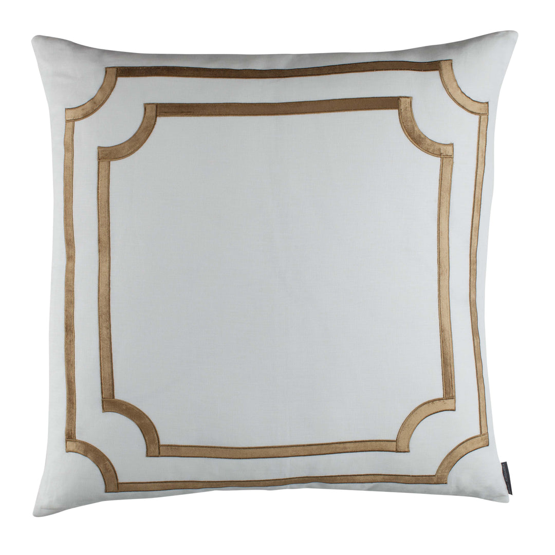 Soho White Linen Straw Velvet Euro Decorative Throw Pillow Throw Pillows By Lili Alessandra