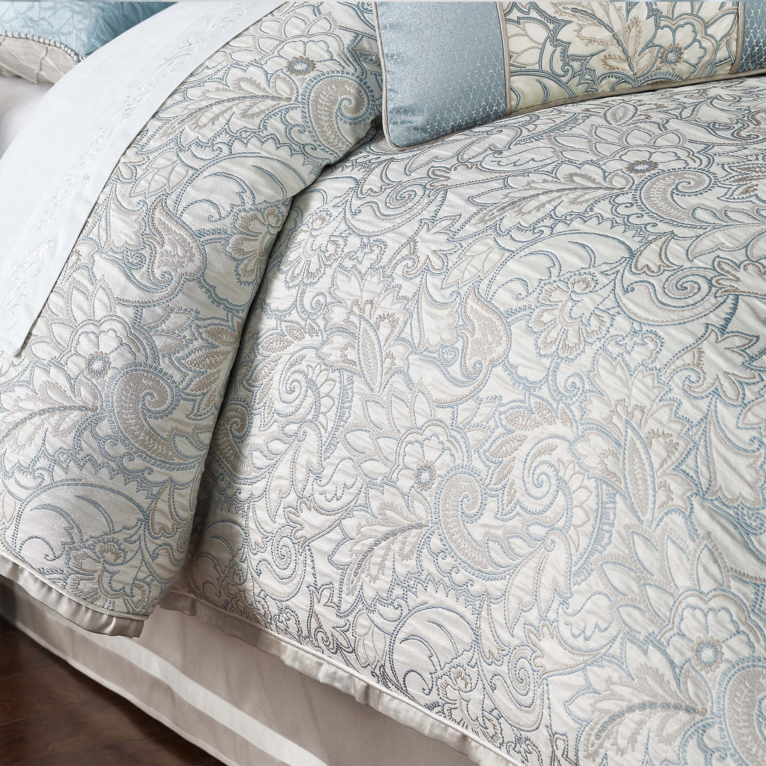 Springdale Blue 6-Piece Comforter Set Comforter Sets By Waterford