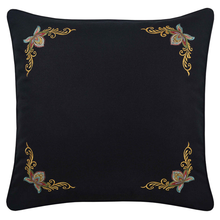 Stefania Black Euro Sham - Final Sale Euro Sham By J. Queen New York
