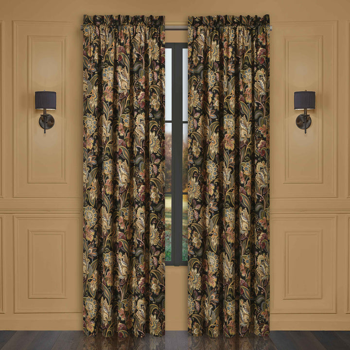 Stefania Black Window Panel Pair (Set of 2) - Final Sale Window Panels By J. Queen New York