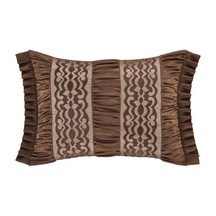 Surano Copper Boudoir Decorative Throw Pillow 20" x 15" By J Queen Throw Pillows By J. Queen New York
