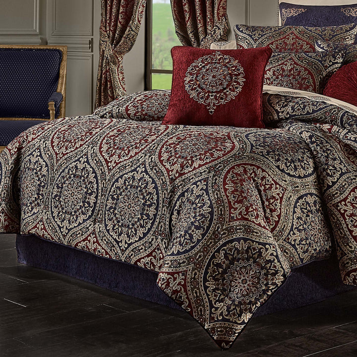 Taormina Red 4-Piece Comforter Set By J Queen Comforter Sets By J. Queen New York