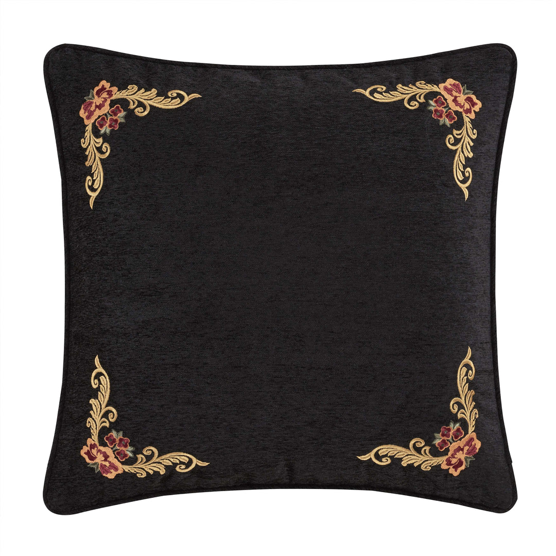 Toscano Black Euro Sham By J Queen  By J. Queen New York
