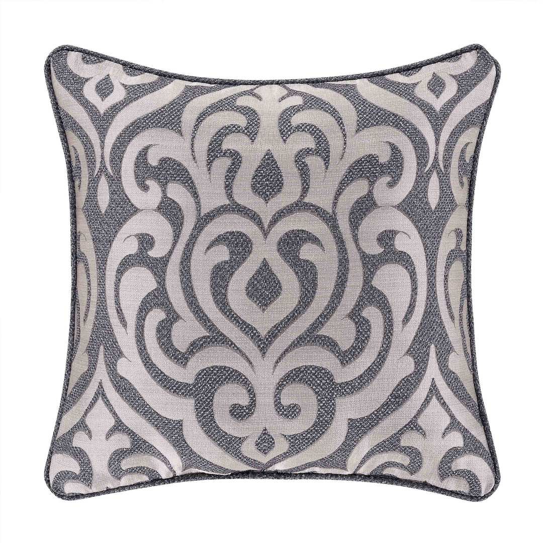 Tribeca Charcoal Square Decorative Throw Pillow 20" x 20" By J Queen Throw Pillows By J. Queen New York