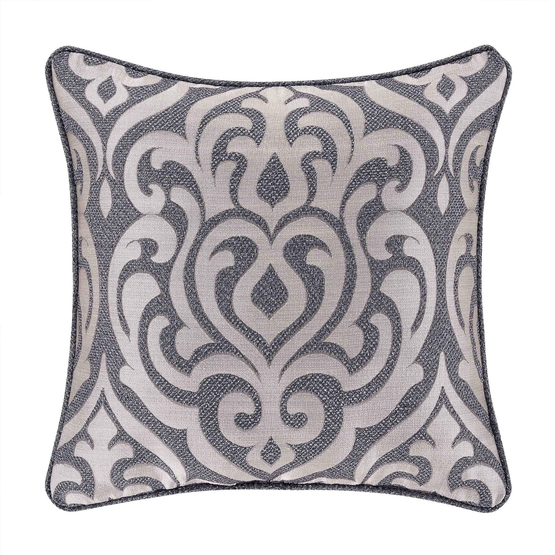 J Queen Tribeca Charcoal Square Decorative Throw Pillow 20"W x 20"L
