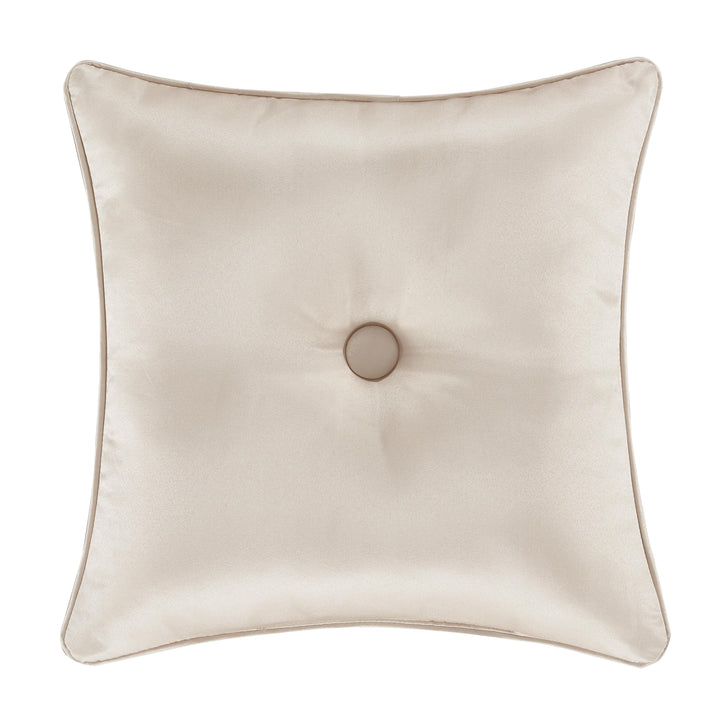 Trinity Champagne Square Decorative Throw Pillow 18" x 18" By J Queen Throw Pillows By J. Queen New York