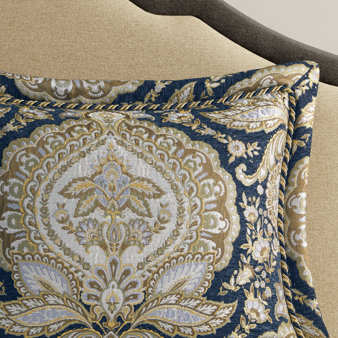 Valentina Navy 4-Piece Comforter Set Comforter Sets By Croscill Home LLC