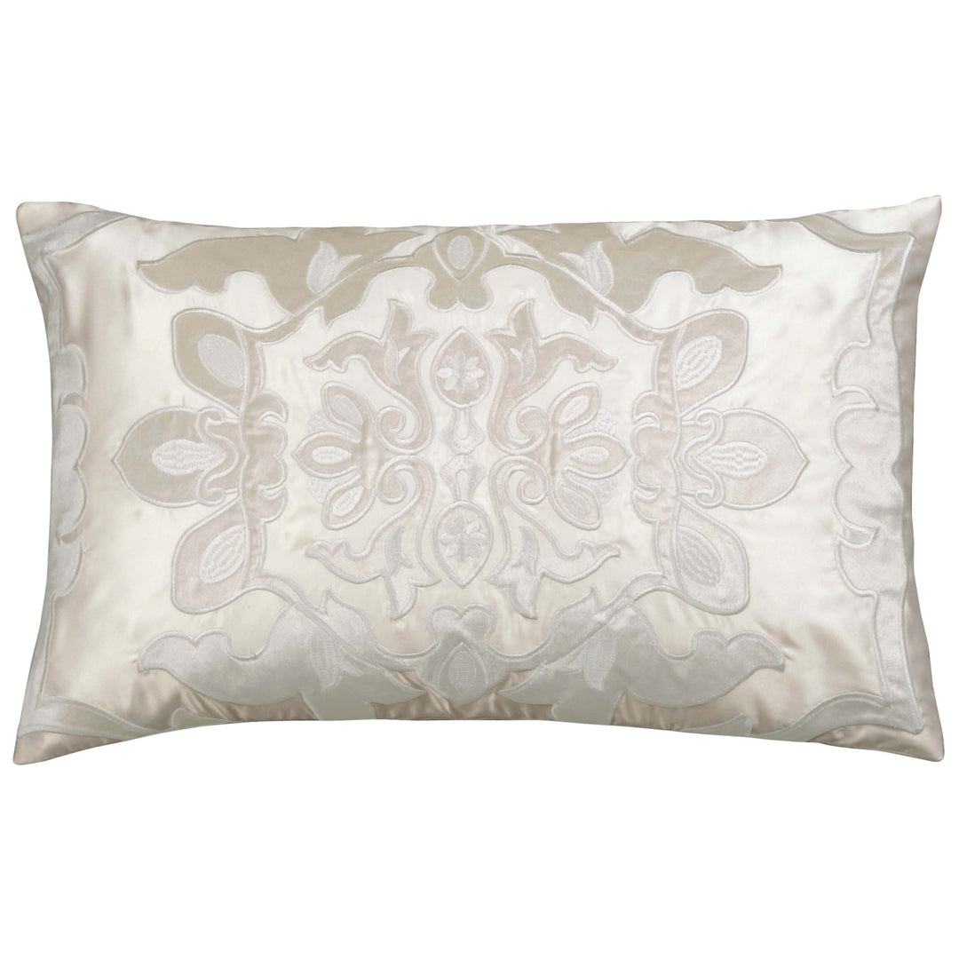 Vendome Ivory Morocco Boudoir Pillow - Lili Alessandra Throw Pillows By Lili Alessandra