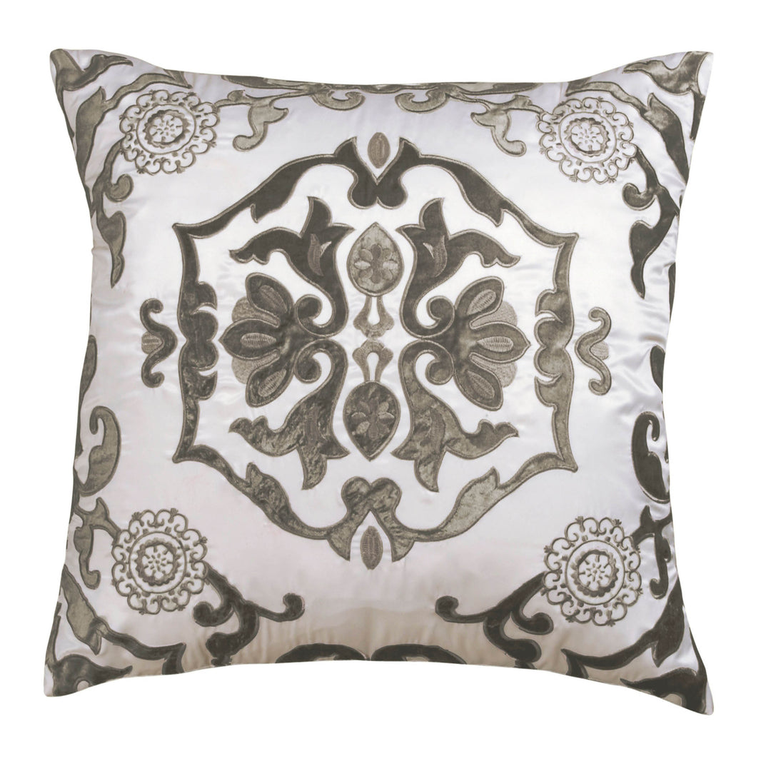 Vendome Ivory Morocco Silk Square Pillow - Lili Alessandra Throw Pillows By Lili Alessandra