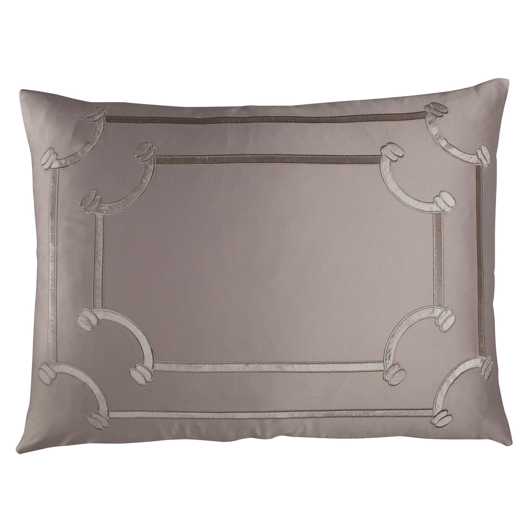 Vendome Taupe S&S Fawn Velvet Rectangle Decorative Throw Pillow Throw Pillows By Lili Alessandra