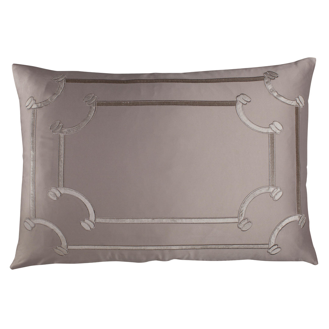 Vendome Taupe S&S Fawn Velvet Decorative Throw Pillow Throw Pillows By Lili Alessandra
