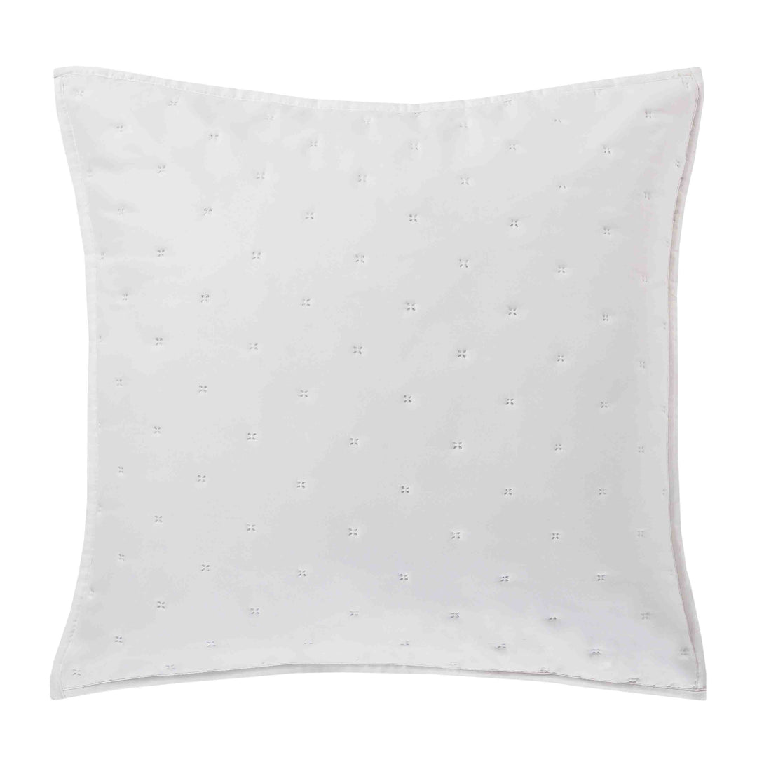 Vesper White Quilted Euro Sham By J Queen Euro Shams By J. Queen New York