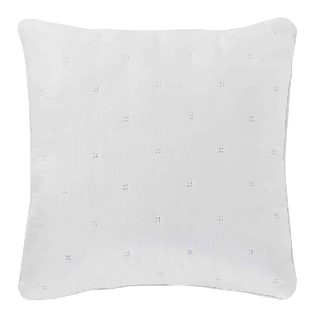 Vesper White Square Decorative Throw Pillow 18" x 18" By J Queen Throw Pillows By J. Queen New York