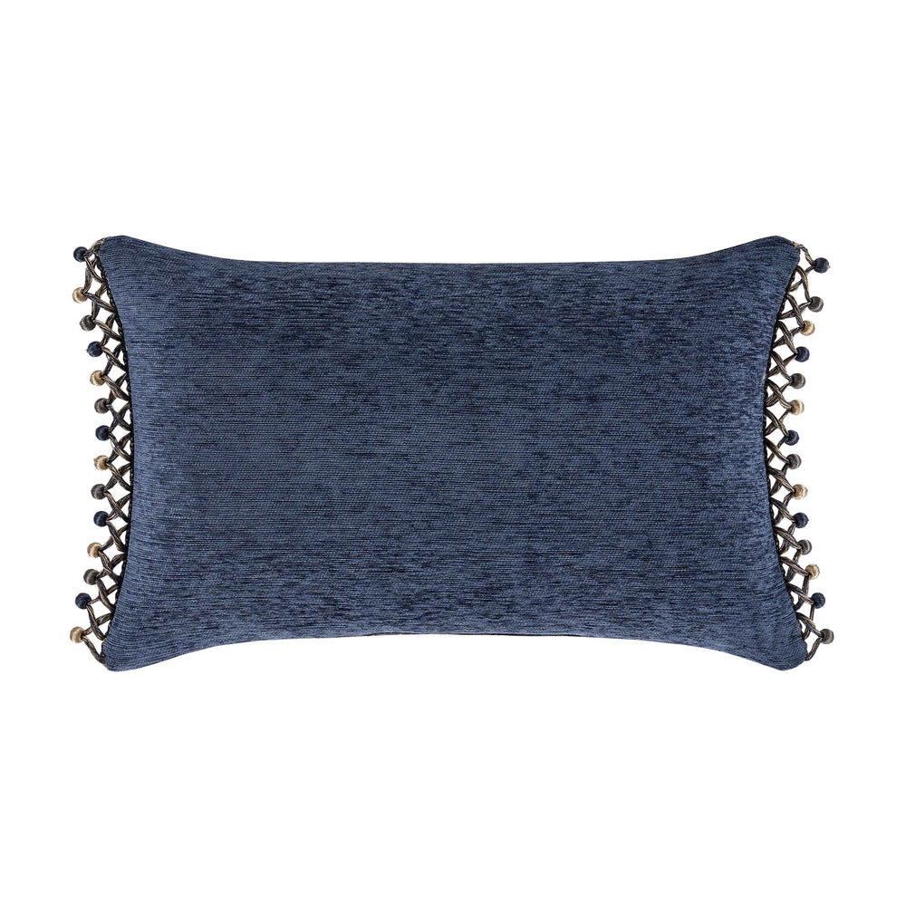 Weston Blue Boudoir Decorative Throw Pillow 21" x 15" Throw Pillows By J. Queen New York