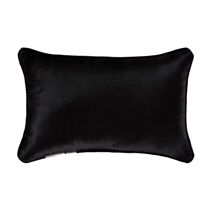 Windham Black Boudoir Decorative Throw Pillow 23" x 15" By J Queen Throw Pillows By J. Queen New York