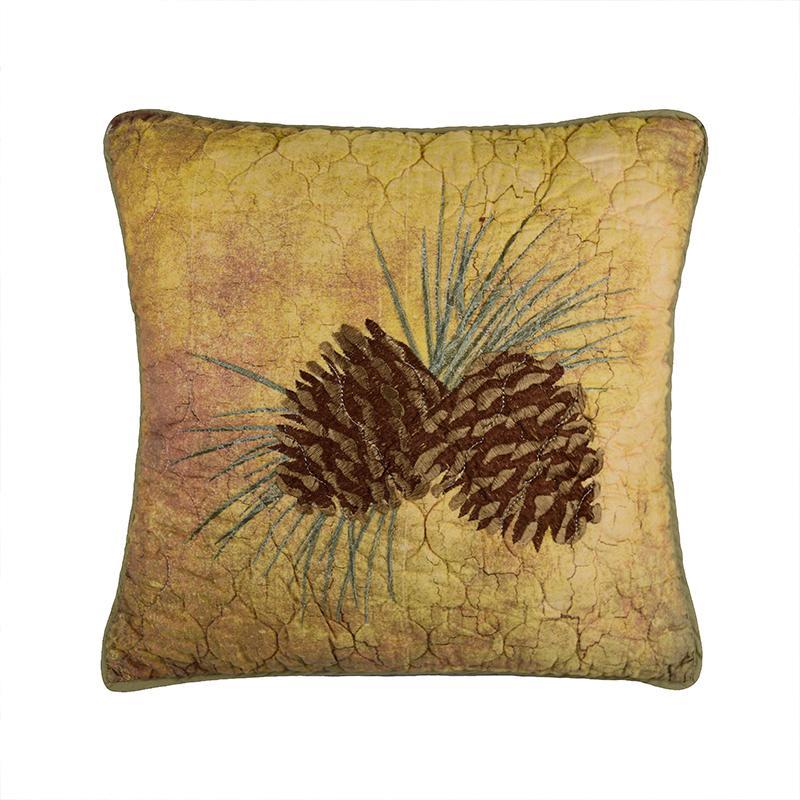 Wood Patch Decorative Pinecone Pillow Throw Pillows By Donna Sharp