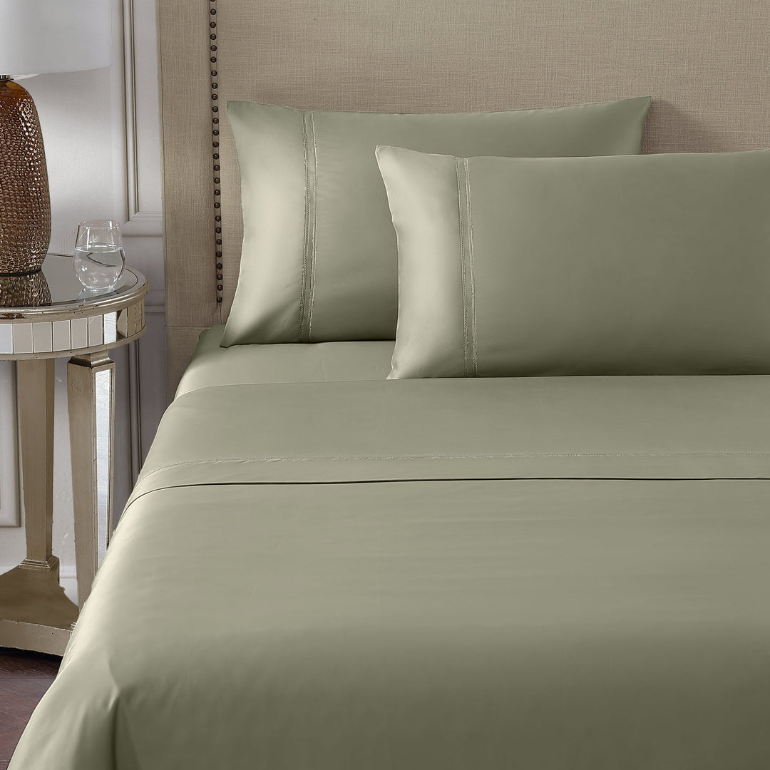 Moss Green Pure Cotton Bed Sheets