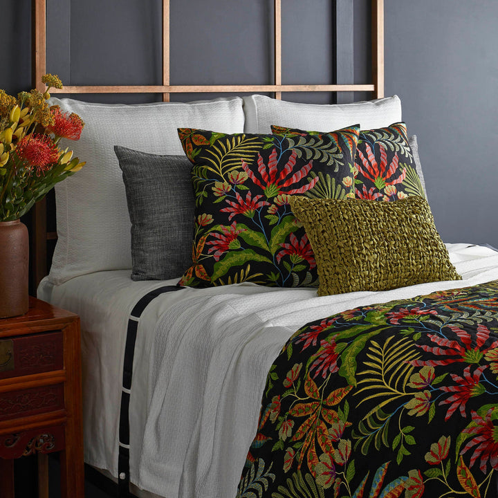 Cloud Forest Black/White Square Decorative Throw Pillow 24" x 24" Throw Pillows By Ann Gish