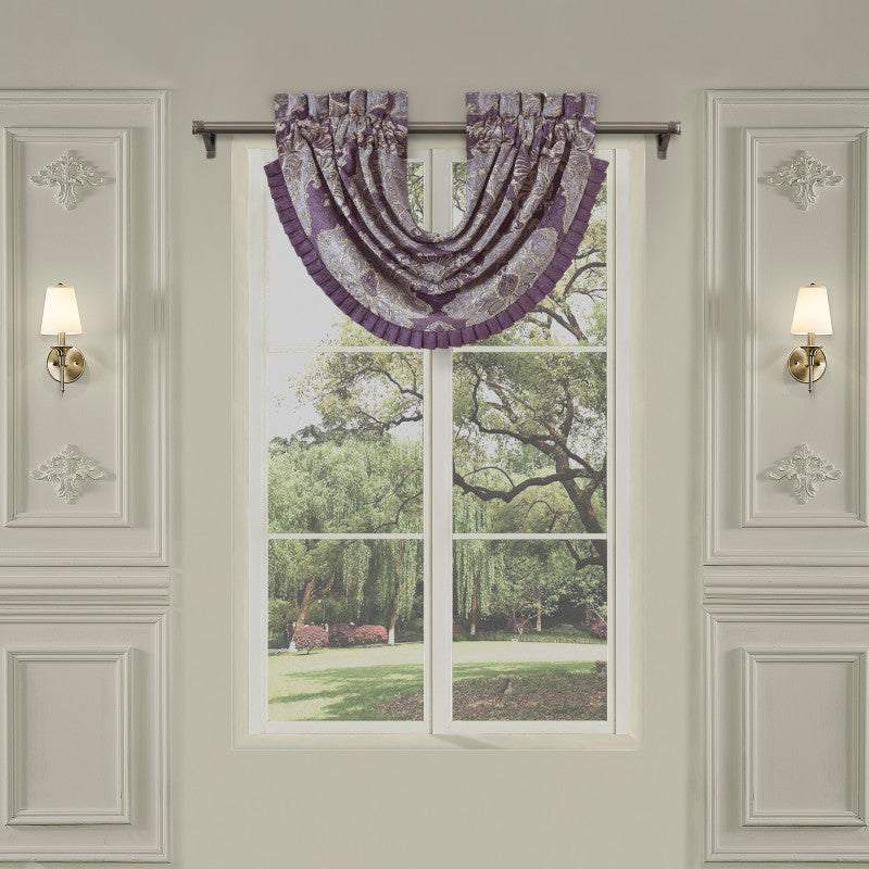 Dominique Lavender Waterfall Window Valance Window Valances By J. Queen New York