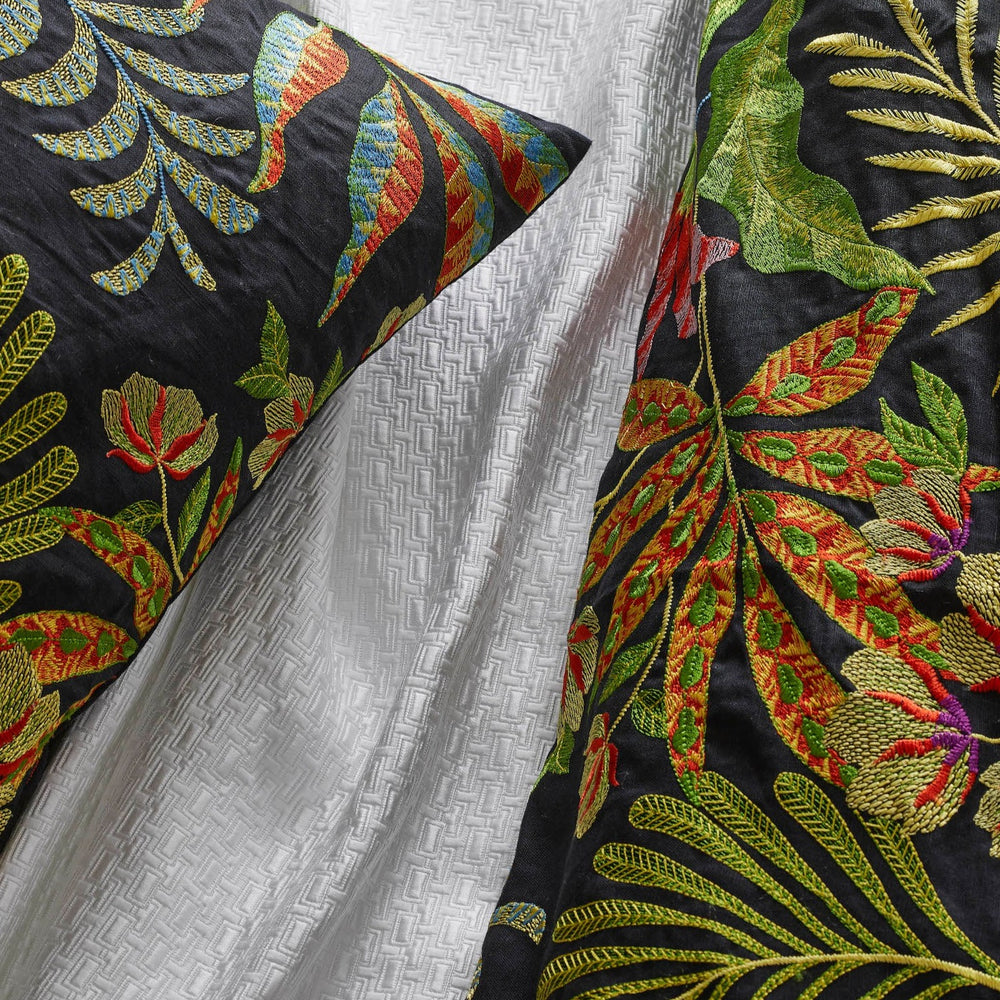 Cloud Forest Black/White Square Decorative Throw Pillow 24" x 24" Throw Pillows By Ann Gish