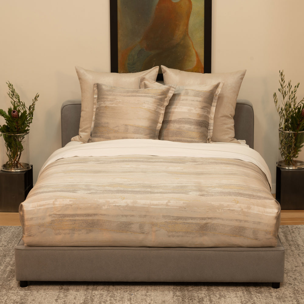 Horizon Silver Oblong Decorative Throw Pillow 30" x 25" Throw Pillows By Ann Gish