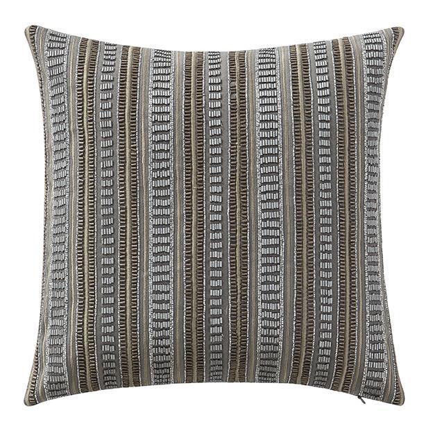 Carrick Silver/Antique Gold Square Pillow - 14" x "14 Throw Pillows By Waterford