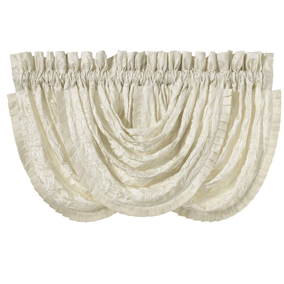 Marquis Ivory Waterfall Window Valance By J Queen Window Valances By J. Queen New York